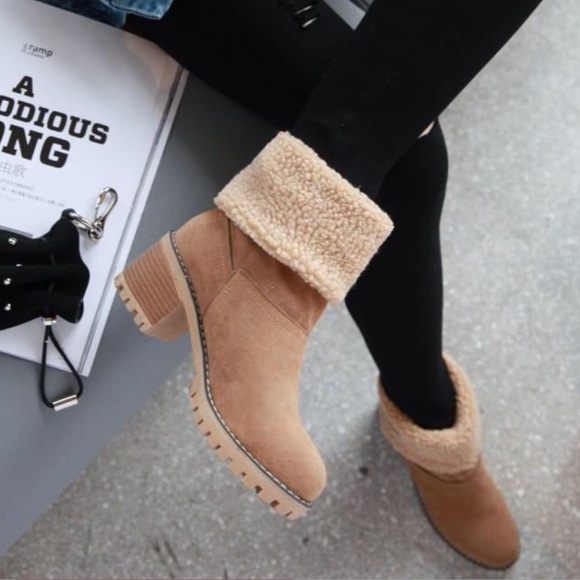 skylar fur heel boot